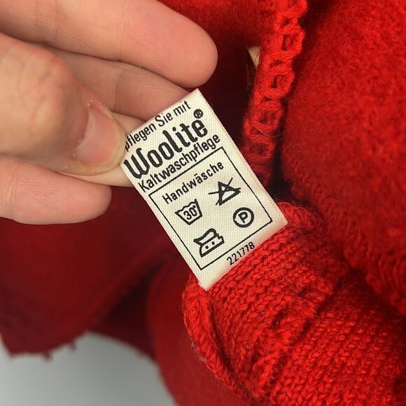 Geiger Tyrol red wool structured women’s coat jacket size 42 - Picture 6 of 11